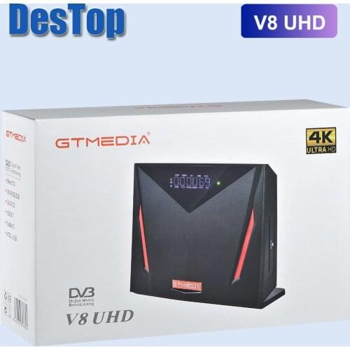 2PCS Gtmedia V8 UHD DVB-S2 Satellite Receiver DVB-S/S2/S2X DVB+T/T2/ISDB-T/Cable(J83.A/C)/ATSC-C(J83.B) Better V8 Pro2 V8 NOVA