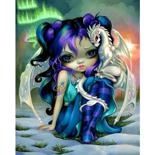 5D DIY Diamond Painting Cartoon girl Full Drill Square Diamond Embroidery Cross Stitch handmade Rhinestone Mosaic Painting