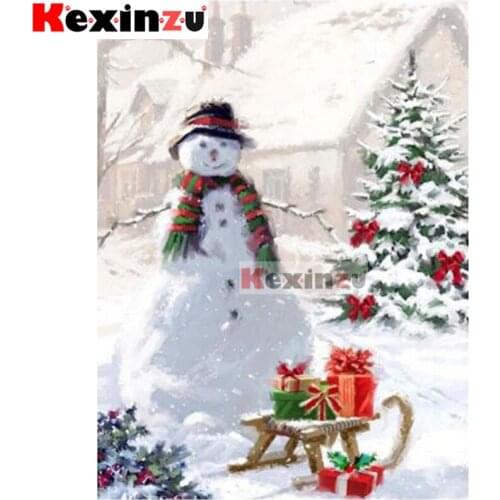 5D DIY Full Square/Round Drill Diamond Painting "Christmas snowman" Embroidery Mosaic Cross Stitch Stickers Decor Gift XA6608