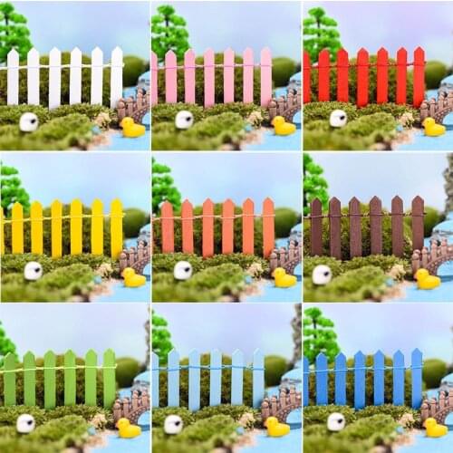 Wood Fence Accessories Decor 90*5cm DIY Fairy Garden Kit Miniature Doll House