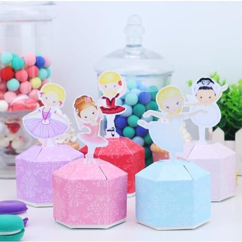 Ballerinas Ballet Favor Box Candy Box Gift Box Birthday Party Supplies Party Bags Invitations Hanging Decor Cake Topper Banner