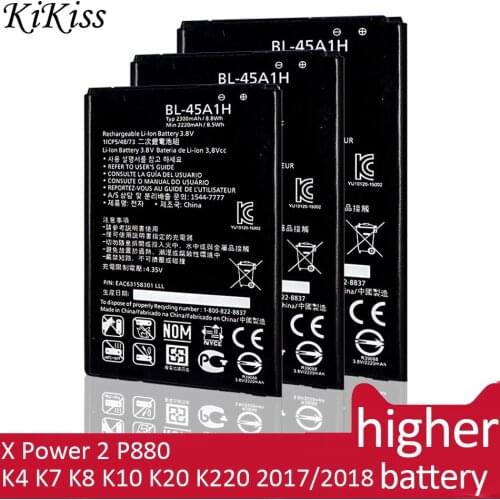 BL-45A1H BL-45F1F BL-46D1F BL-46ZH BL-49JH BL-53QH BL-T24 BL-T30 Battery For LG K4 K7 K8 K10 K20 K220 2017 2018/X Power 2 P880