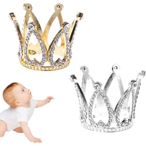 Baby Crown Photo Photography Props Headband Ring Mini Decoration Newborn Gold Silver Luxury Memorial Headdress baby cap