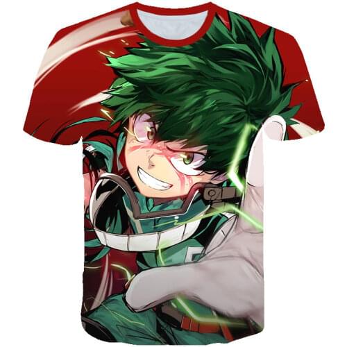 Boku No Hero T Shirt My Hero Academia in mens T-Shirt All Might 3D Printing tshirts Cosplay NUOVO Anime Short Sleeve Casual Top