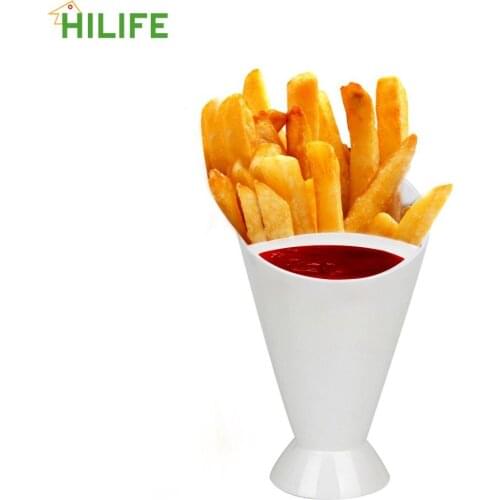 French Fry Chips Cone Salad Dipping Cup Potato Tool Assorted Sauce Ketchup Jam Dip Cup Bowl Tableware Kitchen Accessories