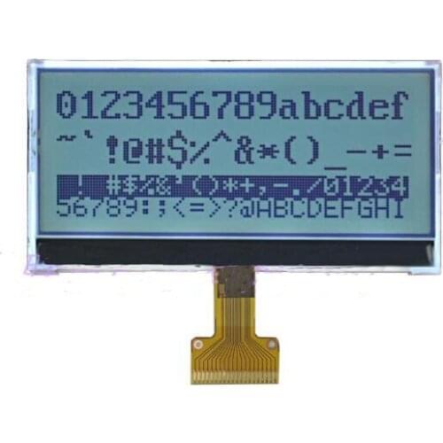 20PIN SPI COG 12848 LCD Screen ST7567 Controller White Backlight Parallel Interface
