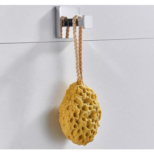 Modern Stainless Steel Robe Hook Bathroom Towel Coat Hook Square Base Wall Hooks Bathroom Hardware Accessories