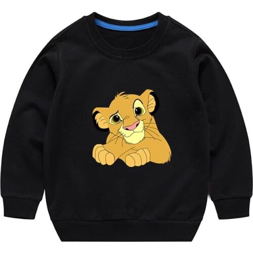 Lion King Children Boys Sweatshirts Toddler Baby Girls Clothes 2020 Spring Autumn Cute Long Sleeve Fashion top