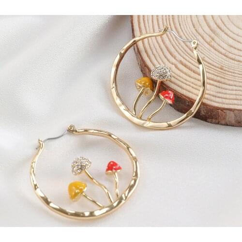 Makersland Mushroom Drop Earrings For Women Fashion Jewelry Cute Earrings Womens Accessories Jewellery 2020 Design Trendy New
