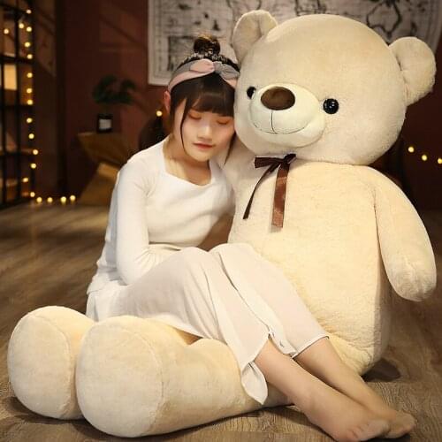1pc 60cm Lovely Teddy Bear Plush Toys Kawaii Ribbon Bear Pillow Soft Embraceable Bear Stuffed Dolls for Girlfriend Xmas Gift