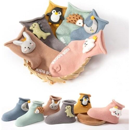Baby Sock Dinosaur Doll Cartoon Socks Dispensing Glue Non-slip Newborn Toddler Socks Baby Socks Infant Boy Girl Clothes