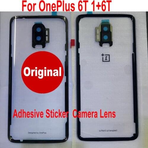 100% Original New Best Back Battery Cover Housing Door Rear Case Adhesive Sticker Camera Lens For One Plus OnePlus 6T SIX T 1+6T