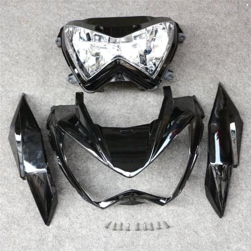 Front Fairing nose cowl Angel Eye HID Projector Motorcycle Headlight Assembly for Kawasaki Z300 Z250 2013-2017 2014 2015