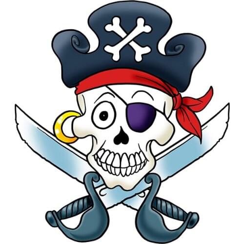 Pirate Surfboard Motorcycle Scratch-proof Car Sticker Windshield Bumper Decal High Quality KK Vinyl Cover Waterproof PVC