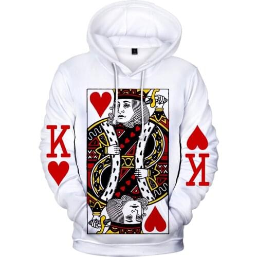 Poker 3D Hoodies Men/women Fashion Harajuku Winter Long Sleeve 3D Print Poker Mens Hoodies and Sweatshirt Casual XXS 4XL