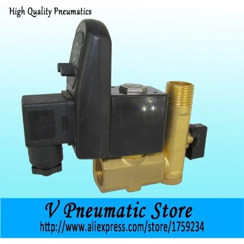 Half inch brass material 2/2 way half inch direct acting auto drain valve