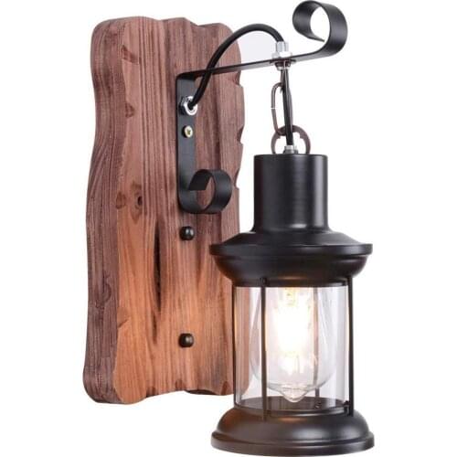 Industrial Vintage Retro Wooden Metal Painting Color Wall lamp for the Home Corridor Decorate Wall Light