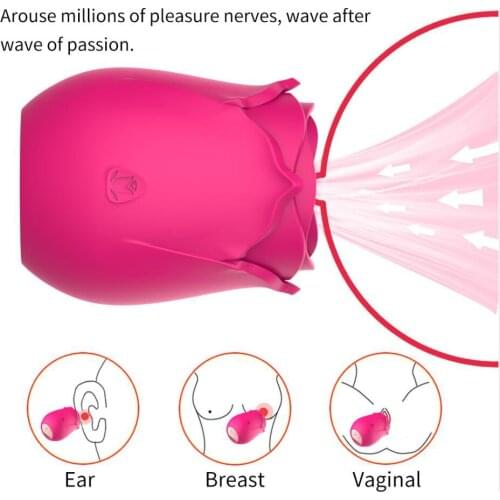 Rose clitoral vagina tongue sucker stimulator G Spot massager vibrator female sex toy for women masturbator fidget adults toys