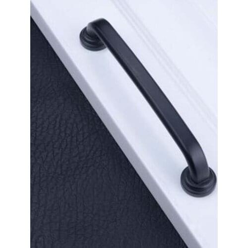 Rustico vintage black furniture hardware handle black kitchen cabinet wardrobe handle 128mm black dresser cupboard pull 5" pulls