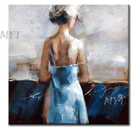 Dancer Handpainted Oil Painting Hand made Modern Canvas Art Living Room Wall Picture Large Paintings Girl Wall Art No framed