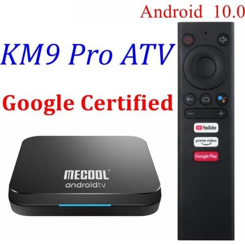 Mecool KM9 Pro Google Certified Android 9.0 TV Box Amlogic S905 X2 4GB DDR4 32GB 2.4G/5G Dual WiFi USB3.0 BT4.0 4K Google Voice