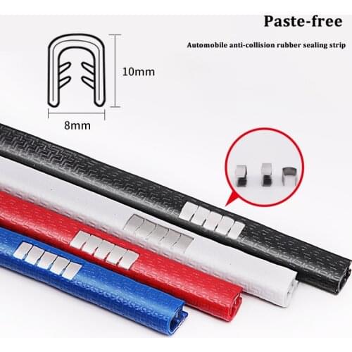 Car Sealing Strip Car Door Anti-Collision Strip Anti-Scratch U-Shaped Protective Strip Decorative Edging Strip Car Accessories