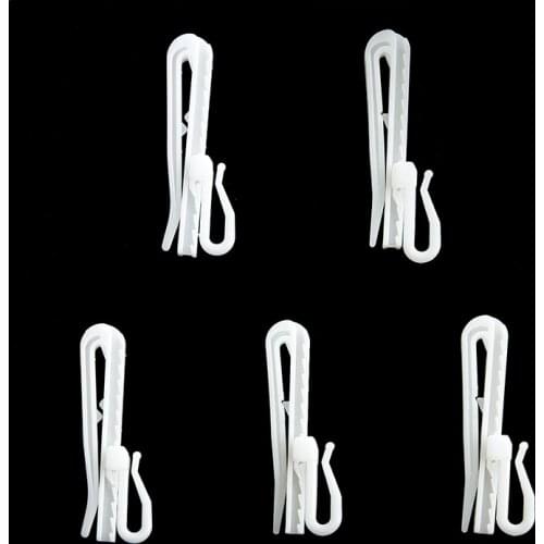 YokiSTG Plastic Curtain Hooks High Quality Fasteners For Curtain White Curtain Accessory For Tracks And Rail