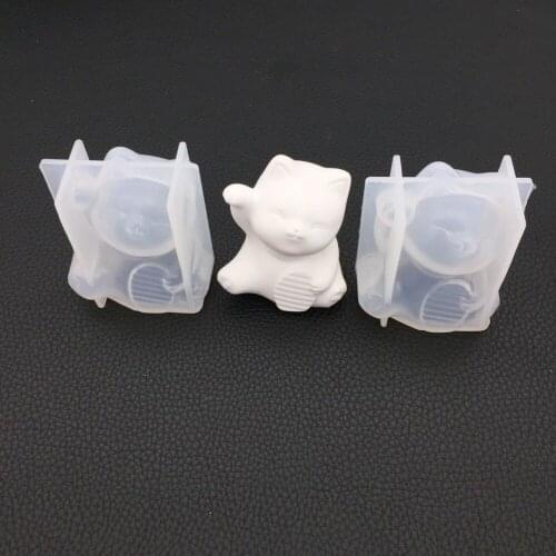 1pcs Lucky Cat Silicone Gypsum Mold/Aromatherapy Mold/DIY Ornament Mold