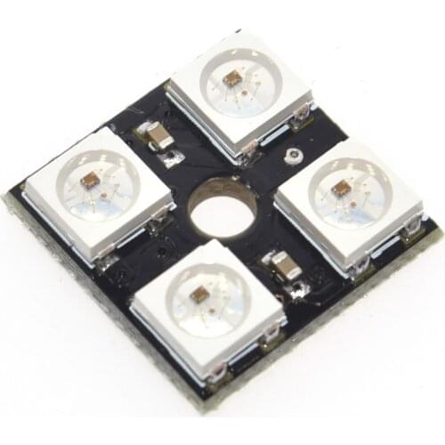 1PCS WS2812B board 2*2 4-Bit Full Color 5050 RGB LED Lamp Panel Light