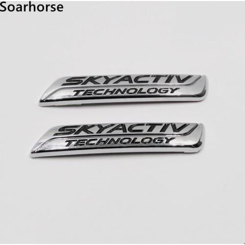 1 Piece For Mazda 3 6 CX-5 MX-5 Axela Miata Skyactiv Technology Logo Rear Chrome Emblem Badge