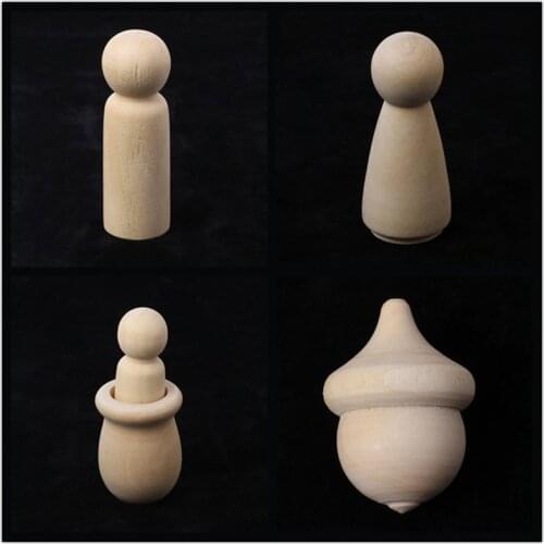 10Pcs People Nesting Set Wooden Peg Dolls Unfinished DIY Decor For Paint Stain Retailsale Wholesales Dropshipping