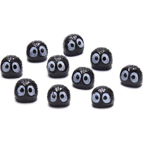 10Pcs Fairy Garden Ornaments Resin Mini Crats Black Coal Briquettes Elves Totoro Miniature Figurines Home Decoration Accessories