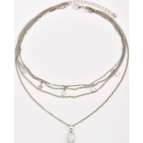 2021 Fashion Geometric Bohemian Star Pendant Necklace for Women New Trend Female Jewelry