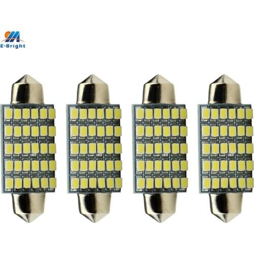 4PCS Festoon C5W 42MM LED Dome Map Courtesy Lights 211 6451 DE3423 DE3425 12V DC 20 SMD 3020 Interior Side Marker Lamps For Cars