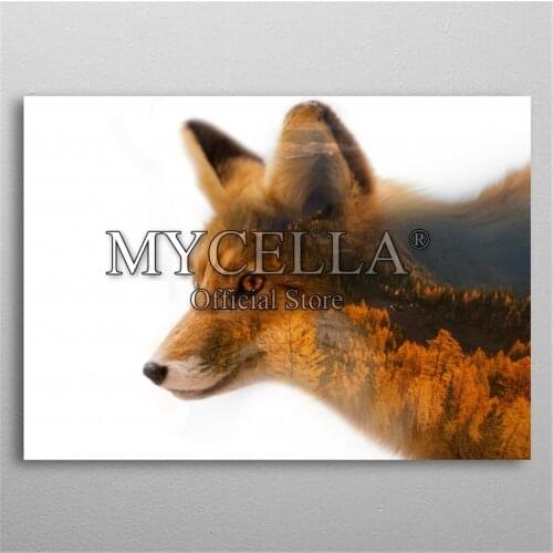 5D Diy Diamond Painting Scenic fox Diamond Embroidery Full Diamond Mosaic Animals Pictures Wall Sticker Rhinestones Home Decor