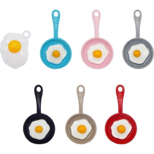 7pcs Mix color alloy friend egg charms pans Handmade Package charm DIY jewelry pendant for earrings keychain Necklace Pendant