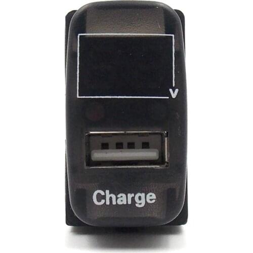 Car 5V 2.1A USB Interface Socket Car USB charger socket and Voltage meter Use for Mitsubishi