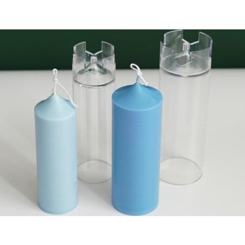 One-Piece Pointed Top Cylindrical Church Top Aromatherapy Candle Plastic Mold Thin Retro Church Head DIY Candle