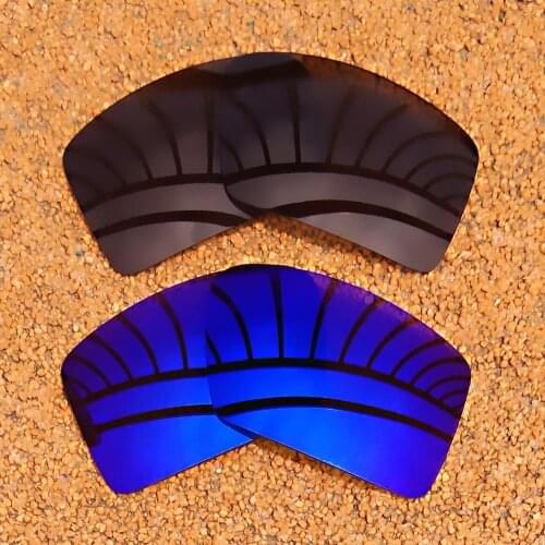 Black & Purple Mirrored Polarized Replacement Lenses for Eyepatch 1&Eyepatch 2 Frame 100% UVA & UVB