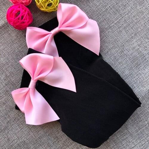 Bow Stockings For Women Vintage Cute Lolita Girls High Knee Nylon Bowknot Stocking Female Lingerie Black White Stockings Women