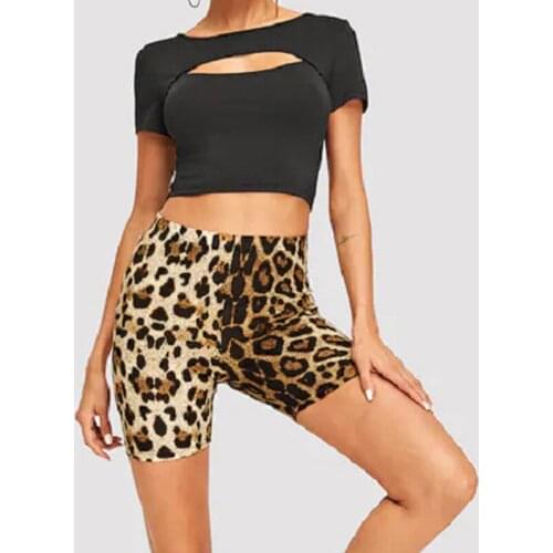 Leopard Print Women Shorts Snake Print Fitness Short Pants Casual shorts For Women High Waist Fashion Shorts