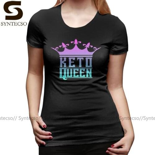 Low Carb T-Shirt Keto Queen Crown Graphic Ketosis Diet Success T Shirt Summer Funny Women tshirt Plus Size Ladies Tee Shirt