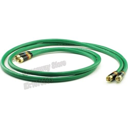 HiFi hi-end hiend 4 core 6N copper+silver plated cable/line CD decoder amplifier cable RCA double lotus audio signal cable