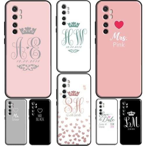 PERSONALISED WEDDING BRIDE GROOM Case For POCO M3 Pro F2 F3 X3 Pro Funda For Xiaomi Mi 11 Lite Ultra Mi 9T 10T Pro Note10