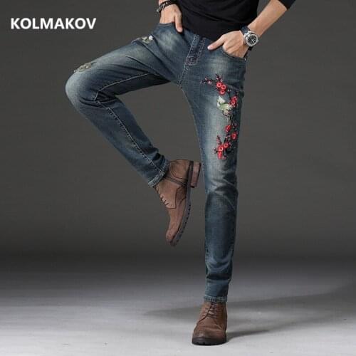 Мужские зауженные джинсы KOLMAKOV China At AliExpress