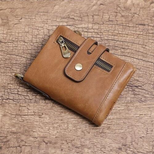 Classic Style Wallet Genuine Leather Men Wallets Short Male Purse Card Holder With Coin Purse Fashion Pocket