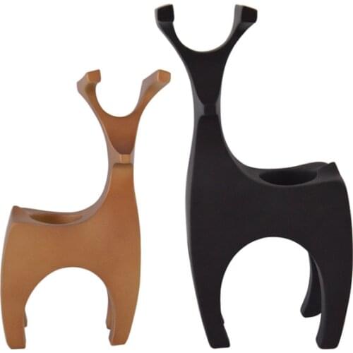 Resin Creative Candlestick Nordic Simple Reindeer Couple Candlestick Christmas Wedding Portacandela Home Decoration DD60ZT