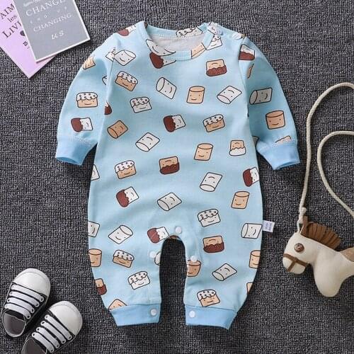 Hot Newborn baby clothes 100% Cotton Long Sleeve Spring Autumn Baby Rompers Soft Infant Clothing toddler baby boy girl jumpsuits