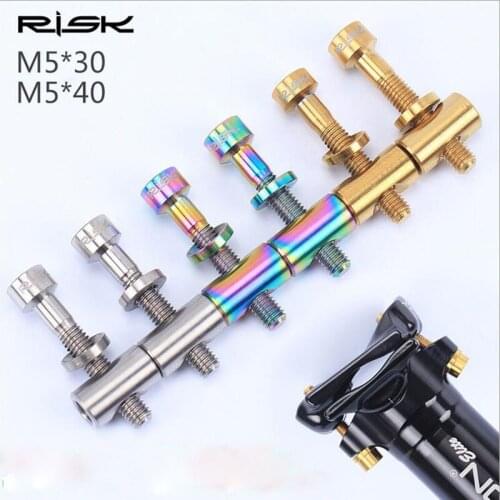 M5x30/40 mm Seat Post Bolts Bicycle Suspension Seatpost Screws Titanium Alloy Thomson Seatpost Bolt 2pcs