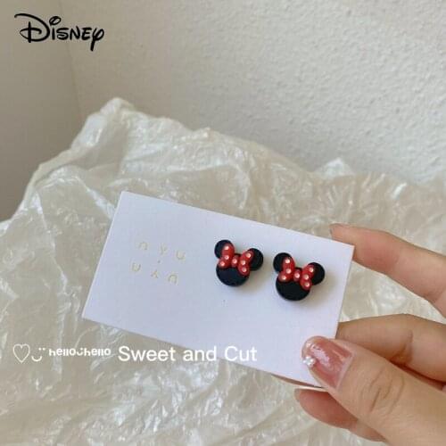 Disney Mickey Tiny Earrings Mini Mouse Earing for Women Kids Earring Small Animal Ear Studs Pendientes Cartoon Movie Jewelry